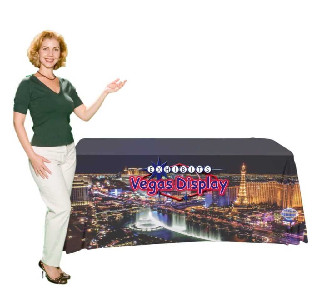 Table Cover / Throw with Graphic Vegas Display / Snap Panel / Trade